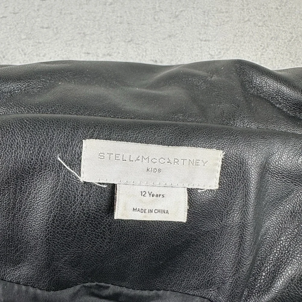 Stella McCartney Quilted Puffer Jacket Kids 12 Years Black Fringe‎ Insulated